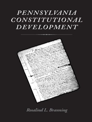 cover image of Pennsylvania Constitutional Development